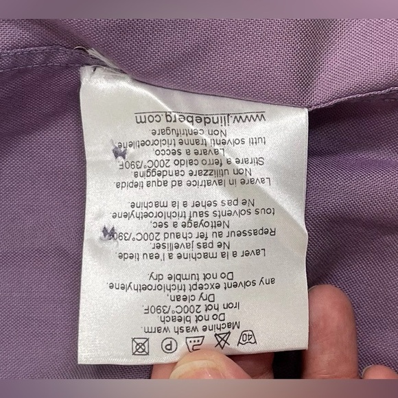 Vintage 2000s J Lindbergh Button Up Shirt Long Sleeve Purple Men’s M - Picture 7 of 8